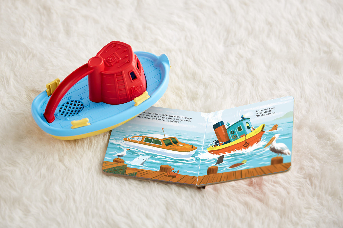 Tug Boat and open Board Book