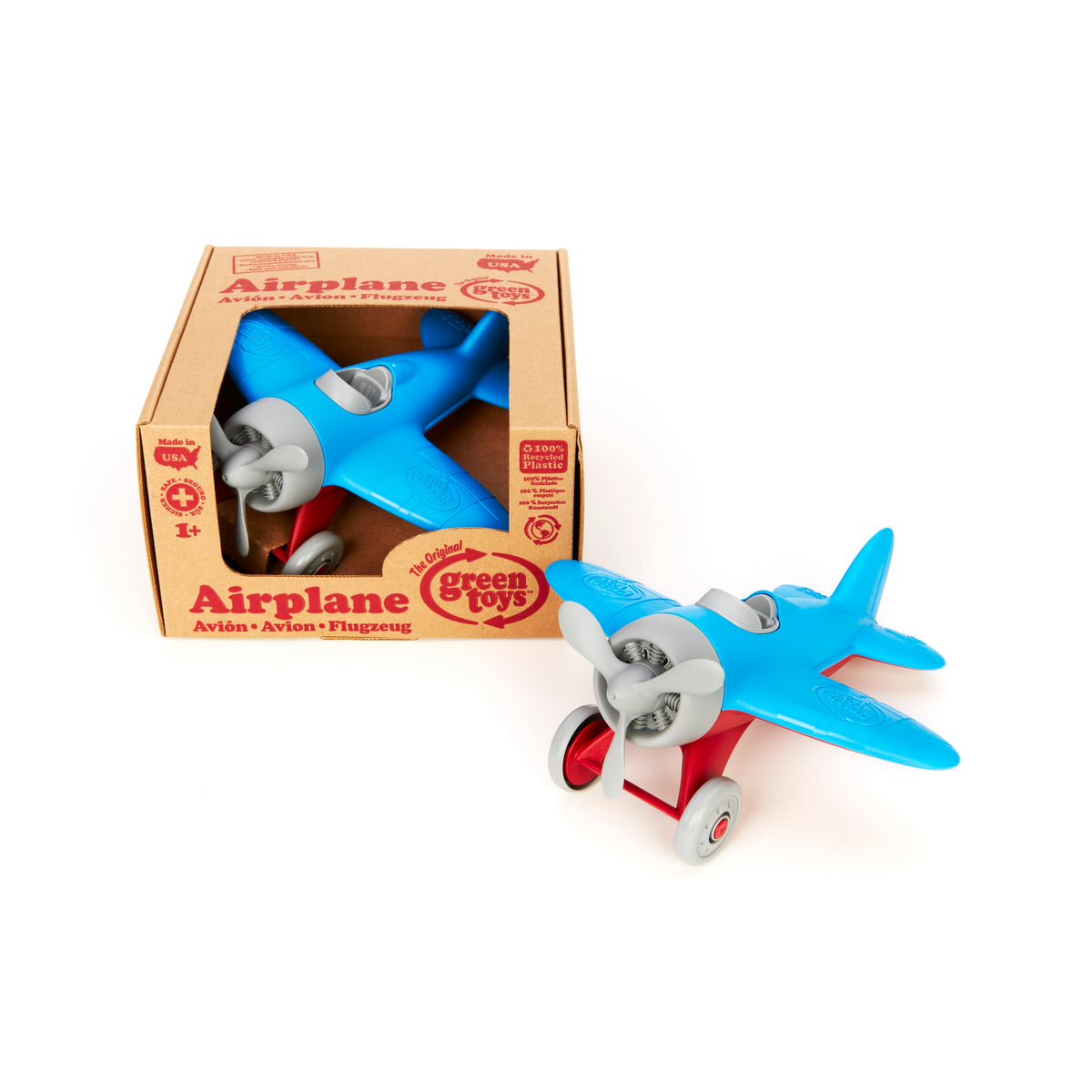 Green toys shop airplane blue