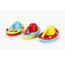 Load image into Gallery viewer, Back of Blue, Red, & Yellow Tug Boats
