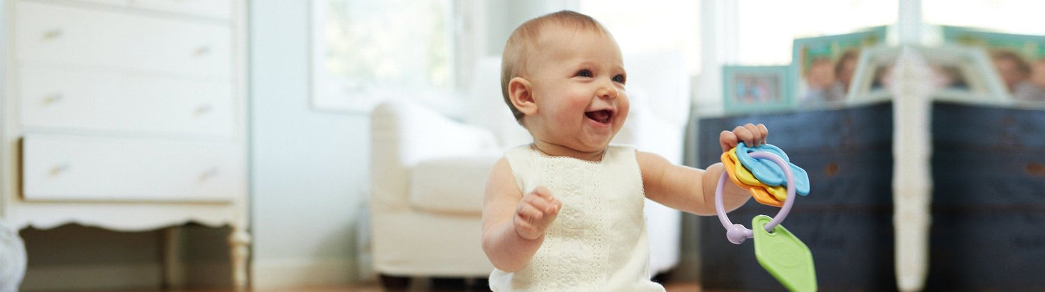 Baby playing with First Keys