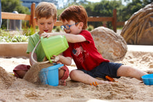 Load image into Gallery viewer, Two boys playing with Blue and Green Sand Play Sets