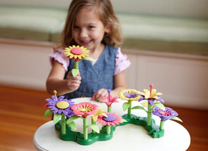 Girl playing with Build-a-Bouquet