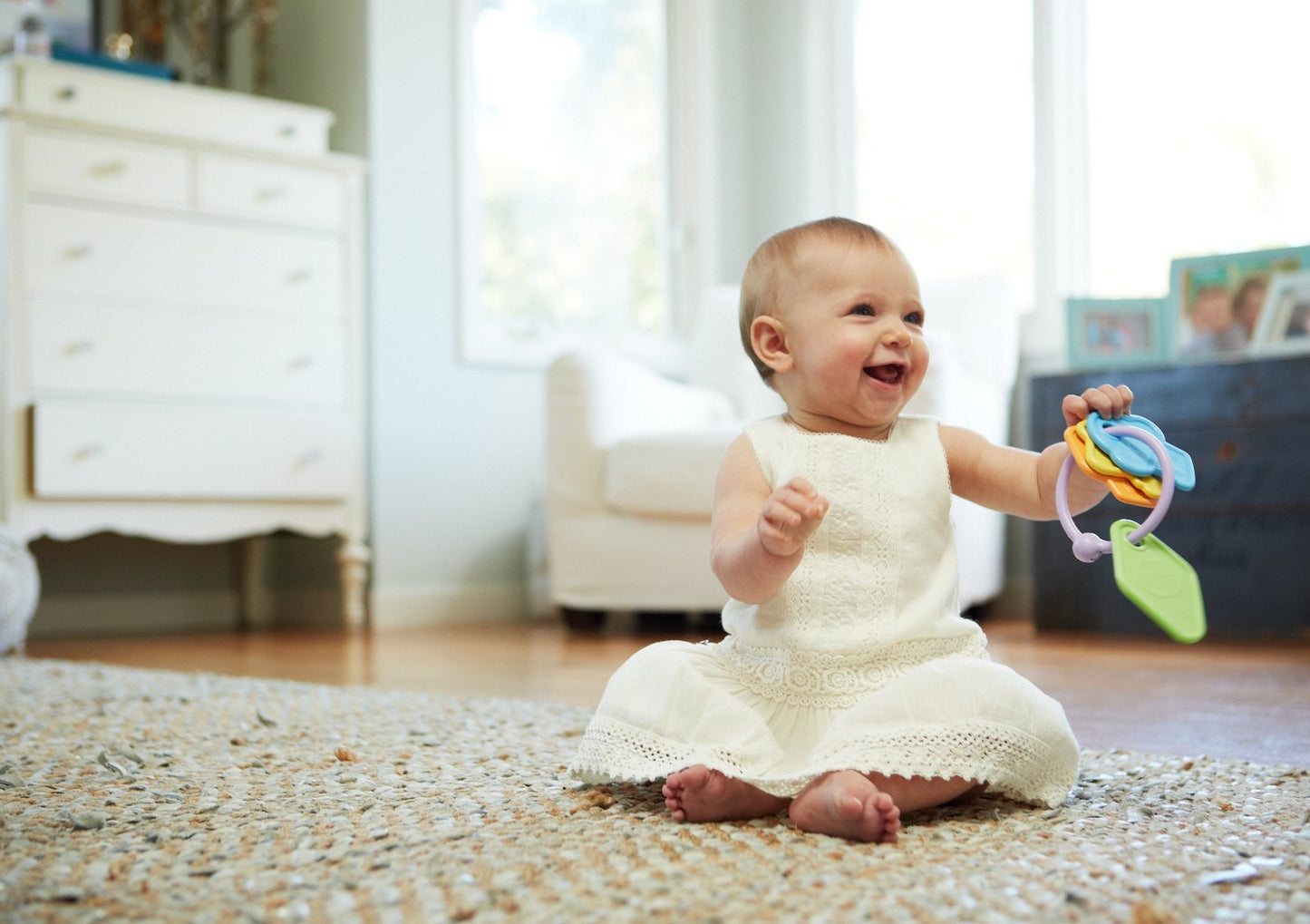 Baby girl playing with First Keys