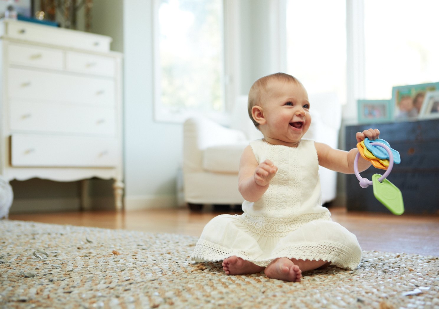 Baby girl playing with First Keys