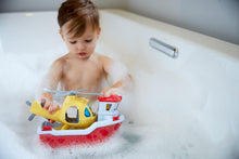 Load image into Gallery viewer, Boy in bath playing with Rescue Boat &amp; Helicopter