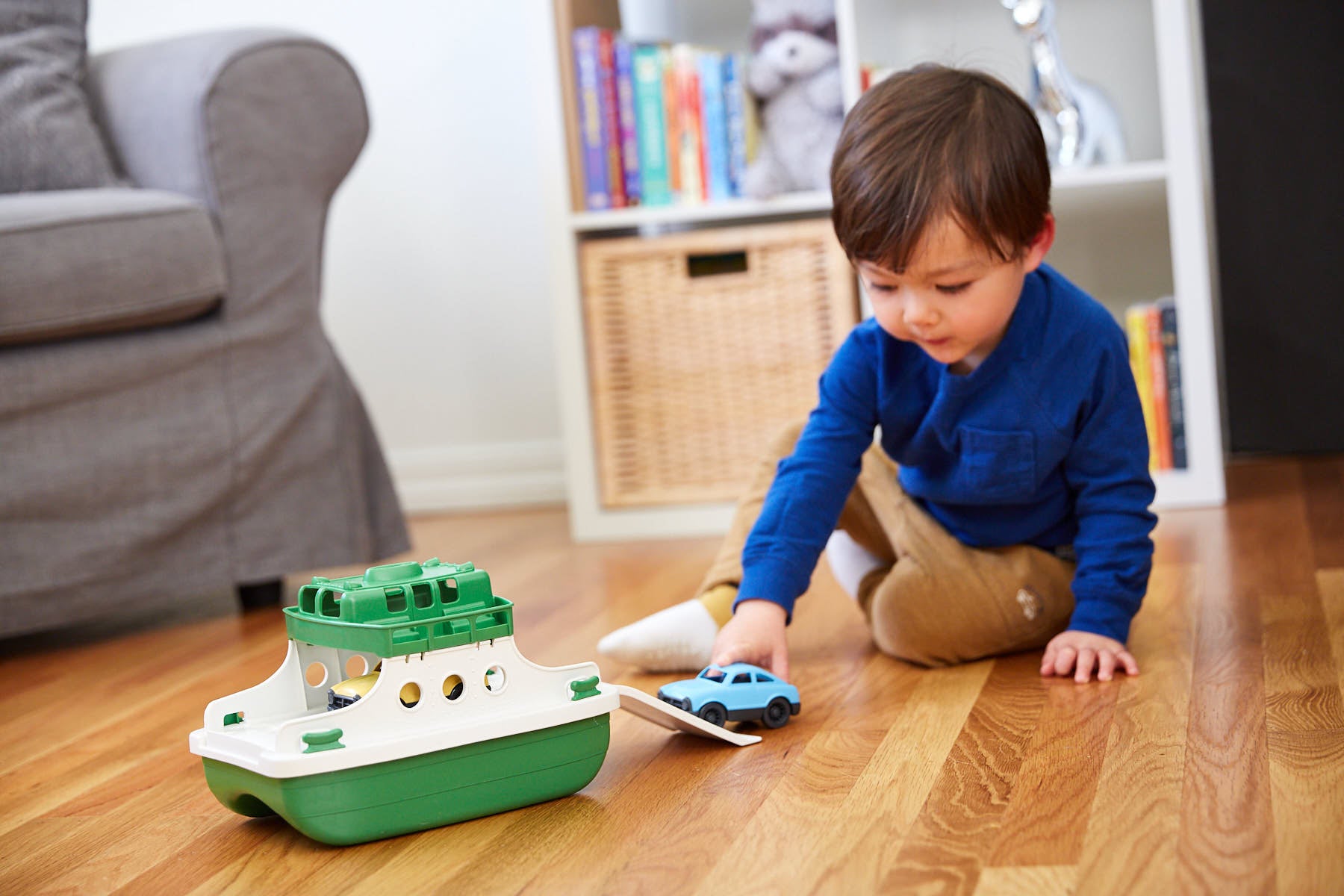 Green toys ferry boat bathtub toy hot sale