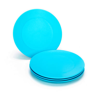 Green Eats Snack Plates Blue