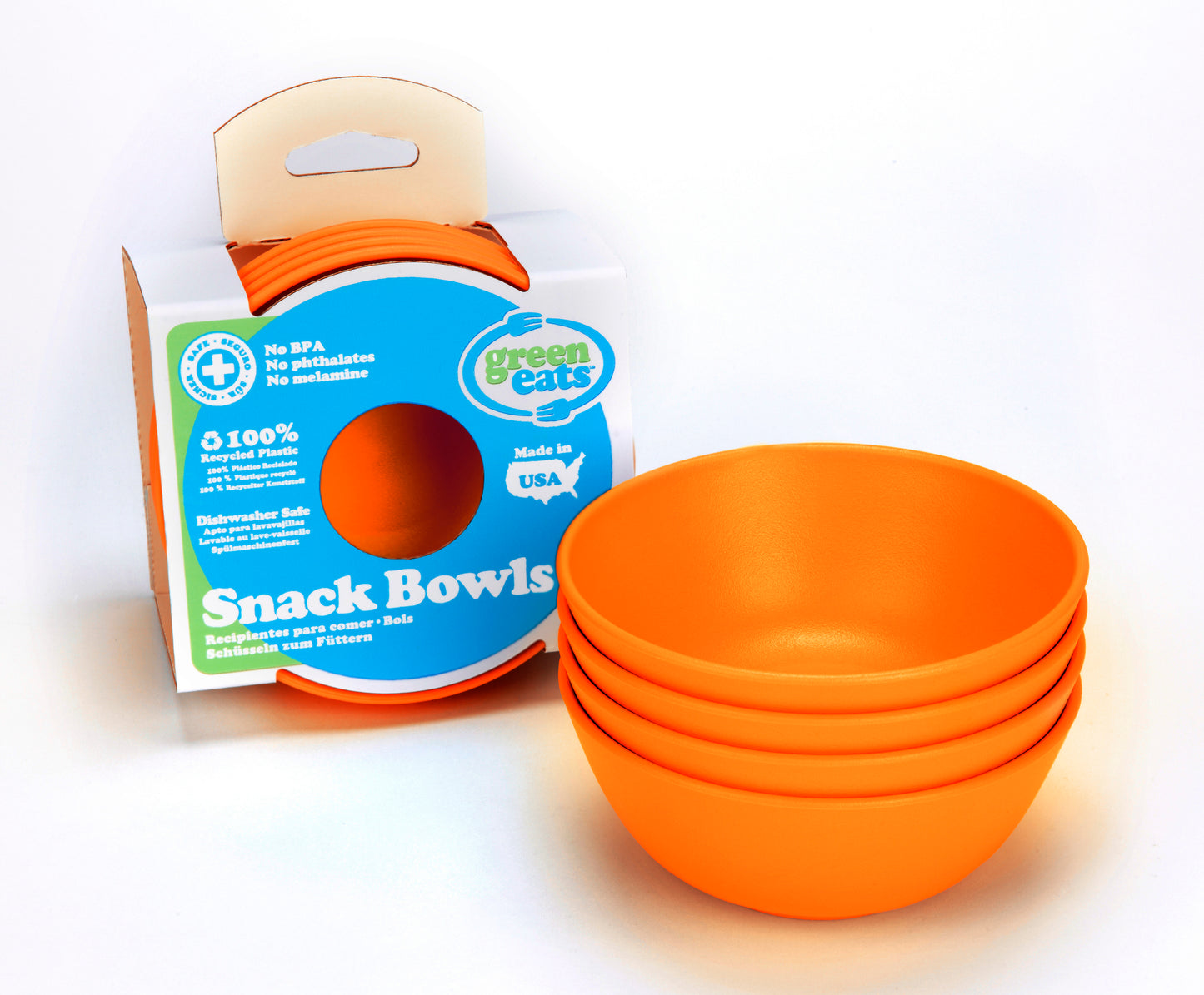 Green Eats Snack Bowls Orange