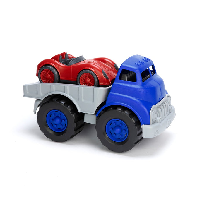 Flatbed Truck & Race Car side view