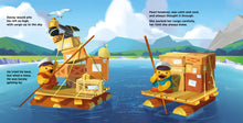 Load image into Gallery viewer, Spread from Boats Build for Speed Storybook