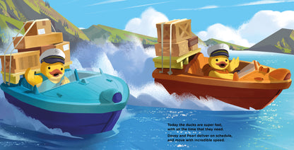 Spread from Boats Build for Speed Storybook
