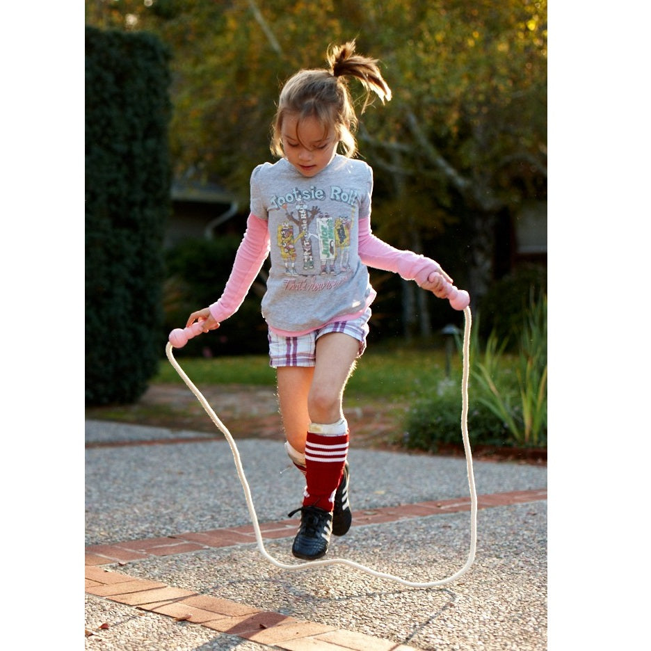 Girl jumping rope with Jump Rope