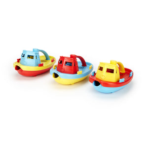 Blue, Red, & Yellow Tug Boats