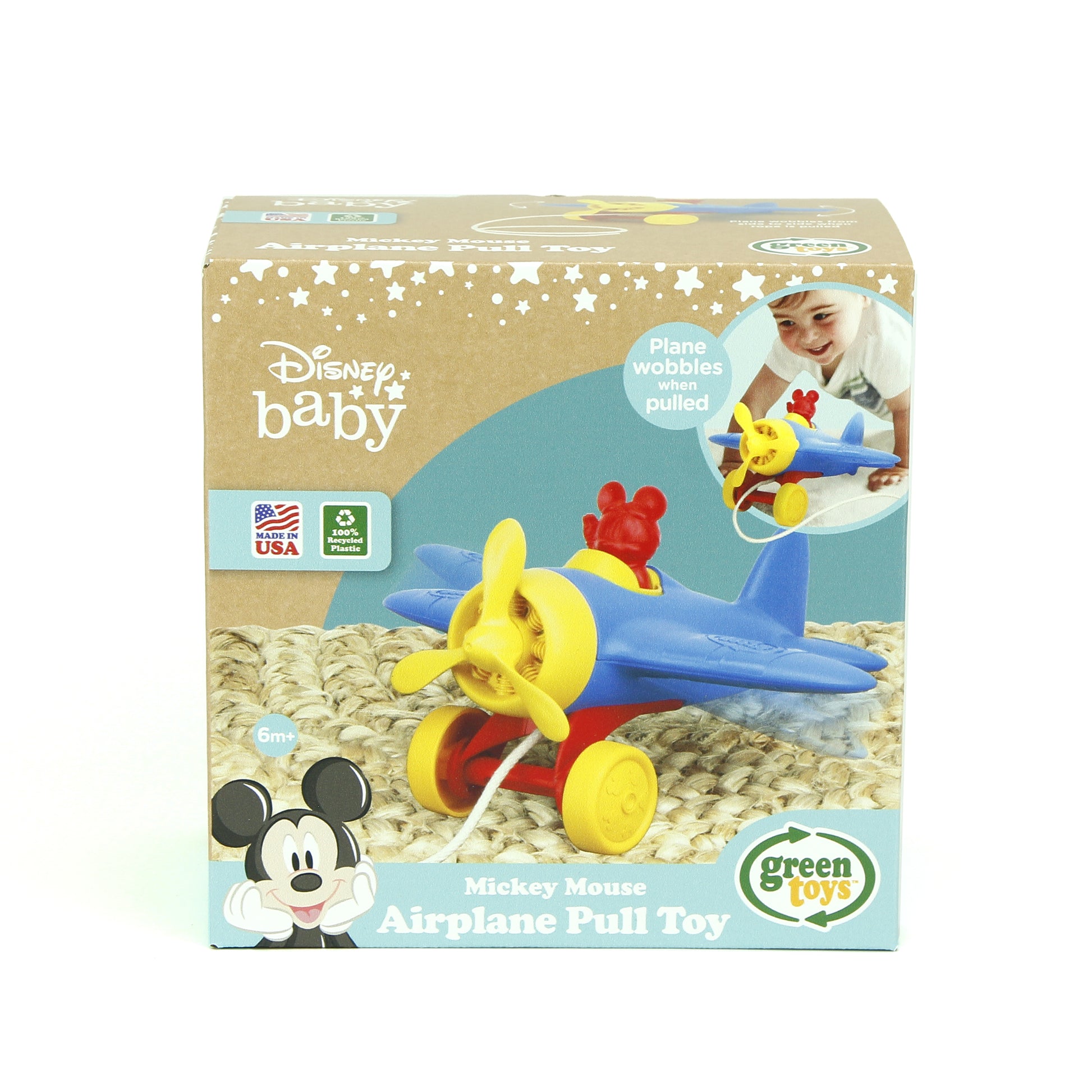 Packaged Mickey Mouse Airplane Pull Toy