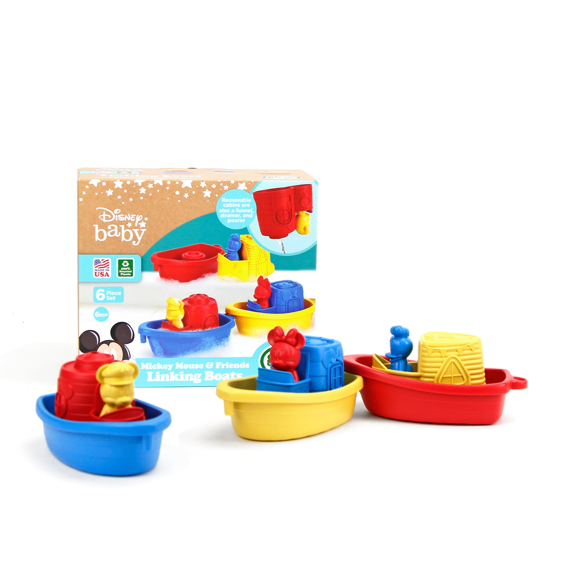 Mickey Mouse & Friends Linking Boats in and out of packaging
