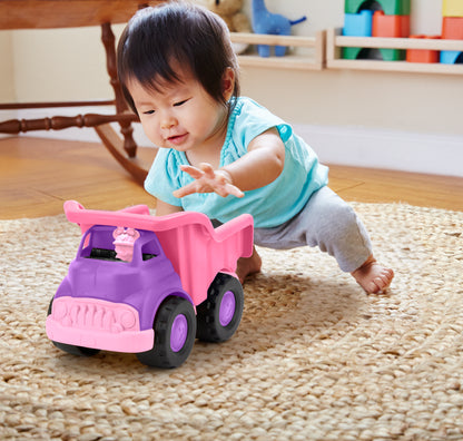 Girl playing with Minnie Mouse Dump Truck