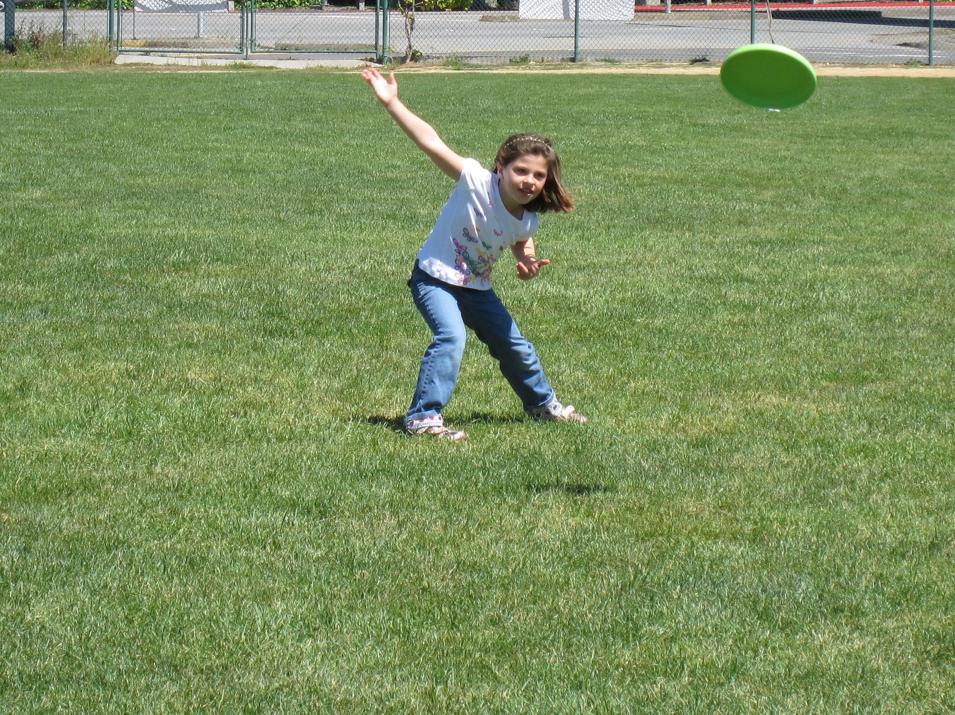 Girl playing with EcoSaucer