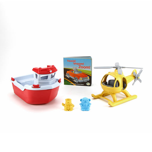 Rescue Boat & Board Book Bundle