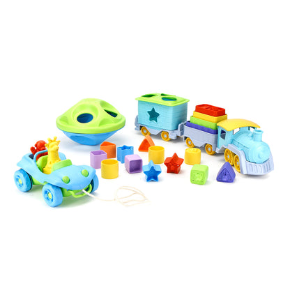 Stack & Sort Train, Dune Buggy, and Shape Sorter