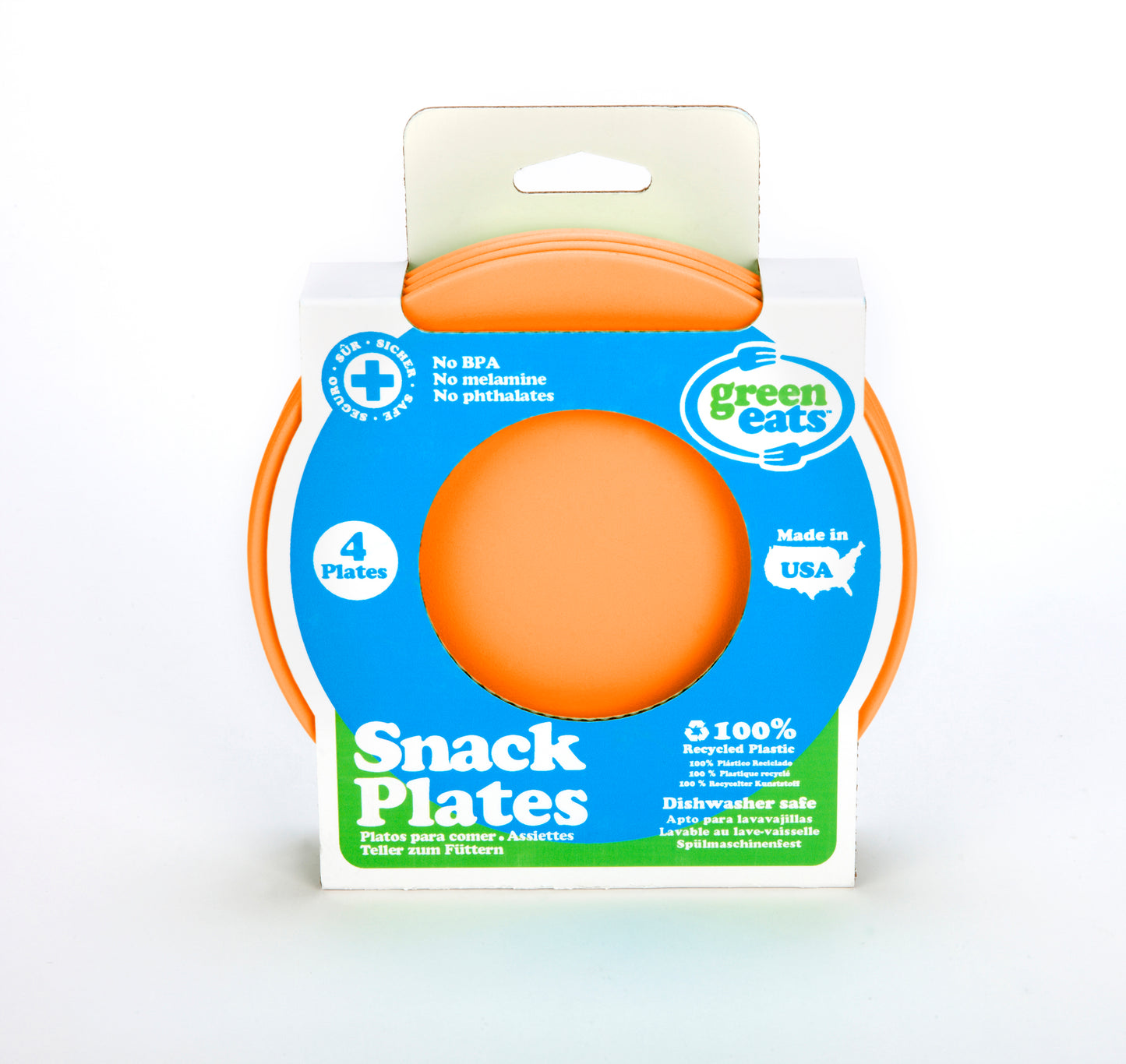 Green Eats Snack Plates Orange