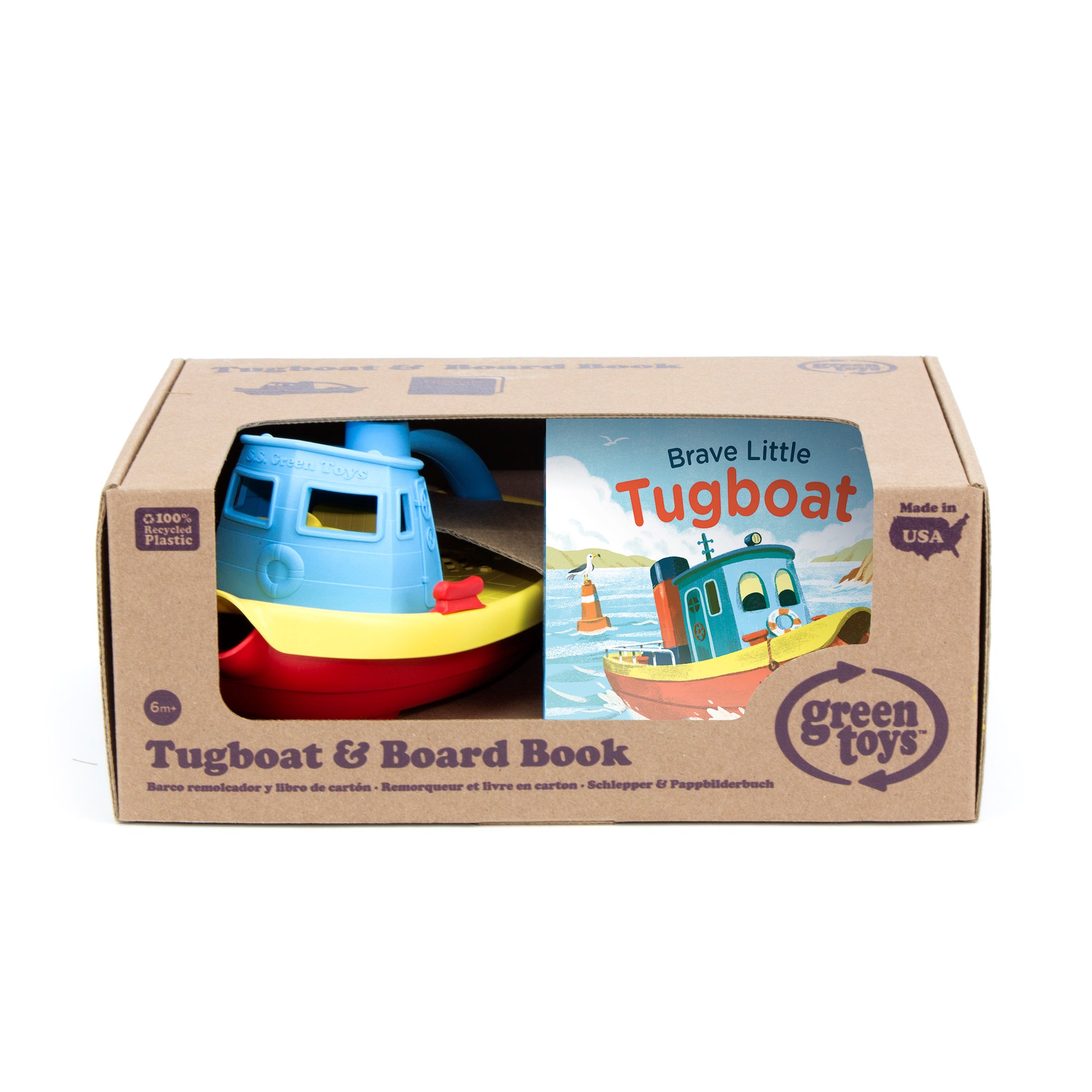 Packaged Tug Boat and Board Book Set