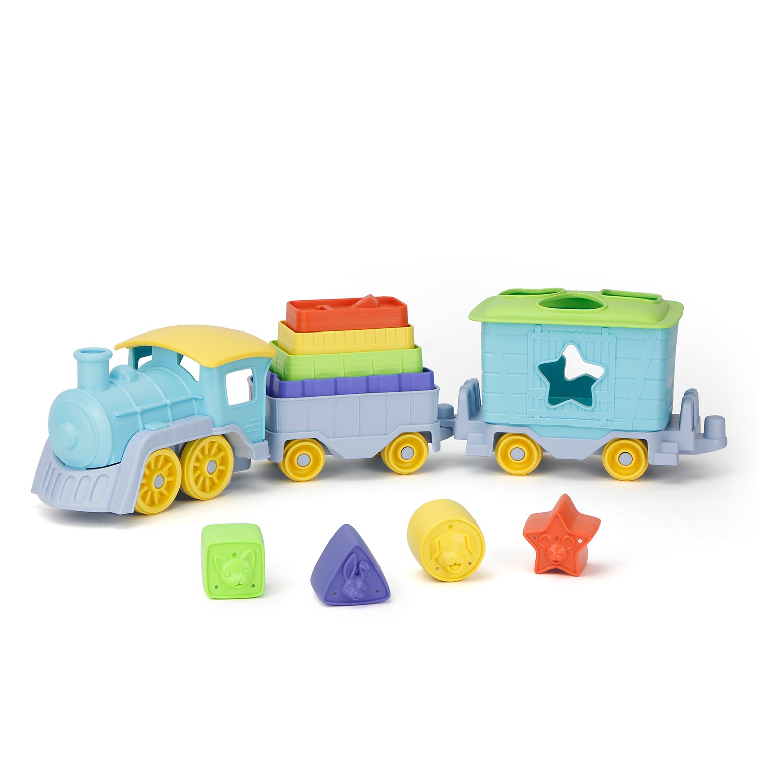 Green shop train toy