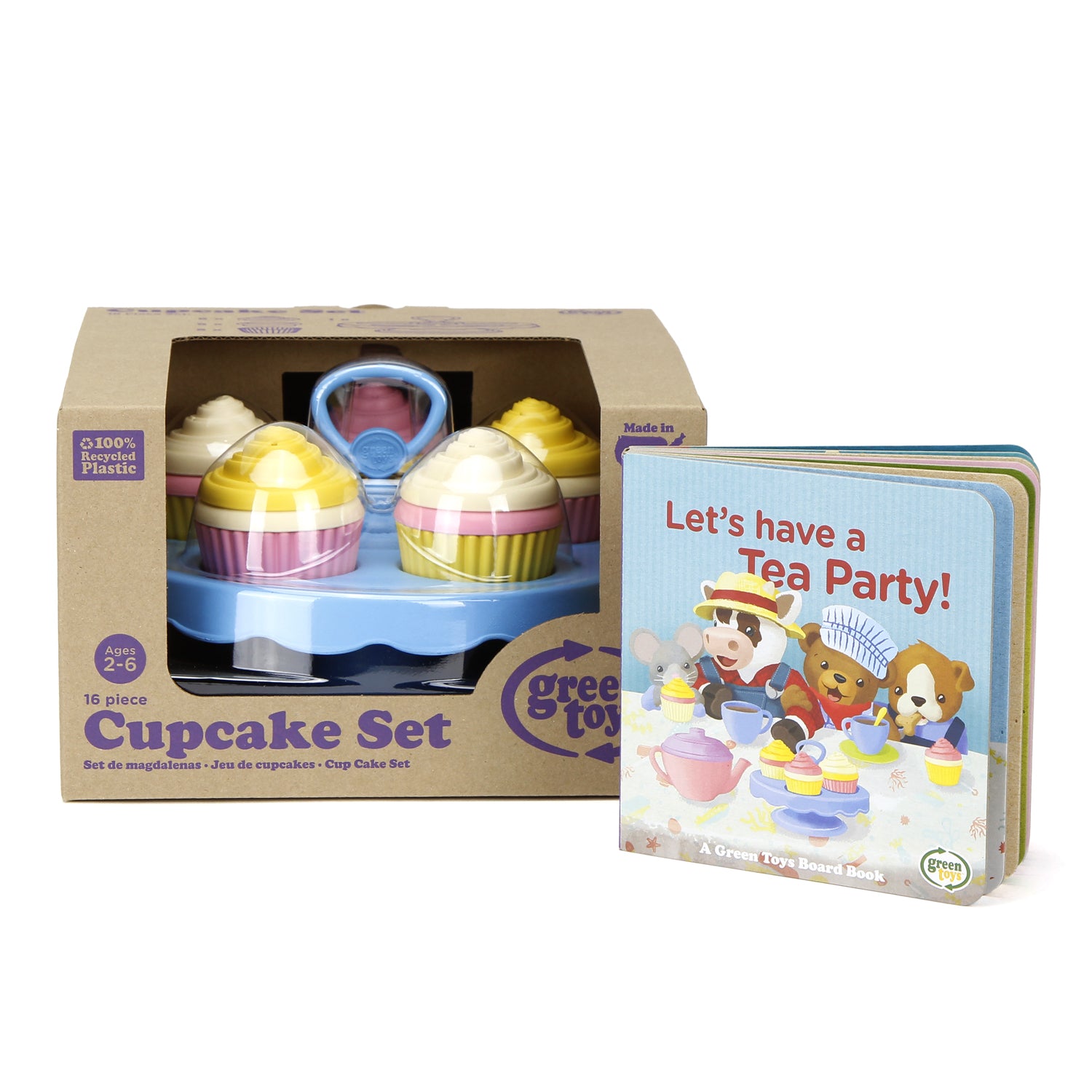 Let's Have a Tea Party! Board Book with Cupcake Set