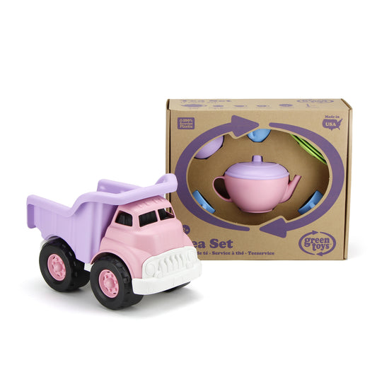 Pink Dump Truck & Packaged Tea Set