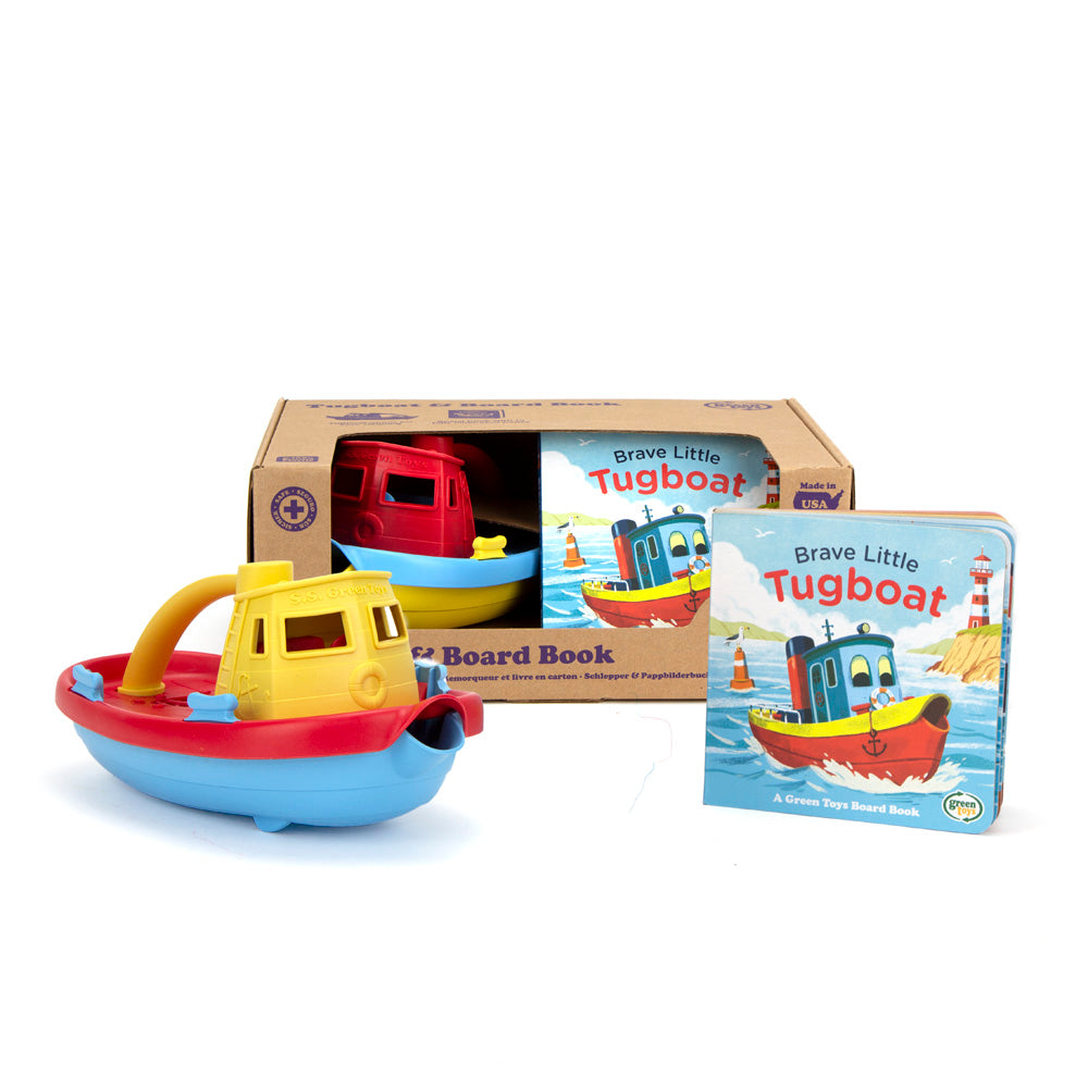 Two Tug Boat and Board Book Sets