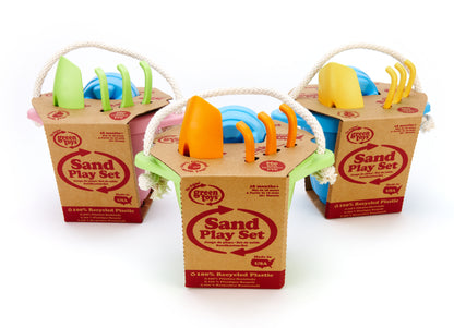 Packaged Pink, Green, & Blue Sand Play Set